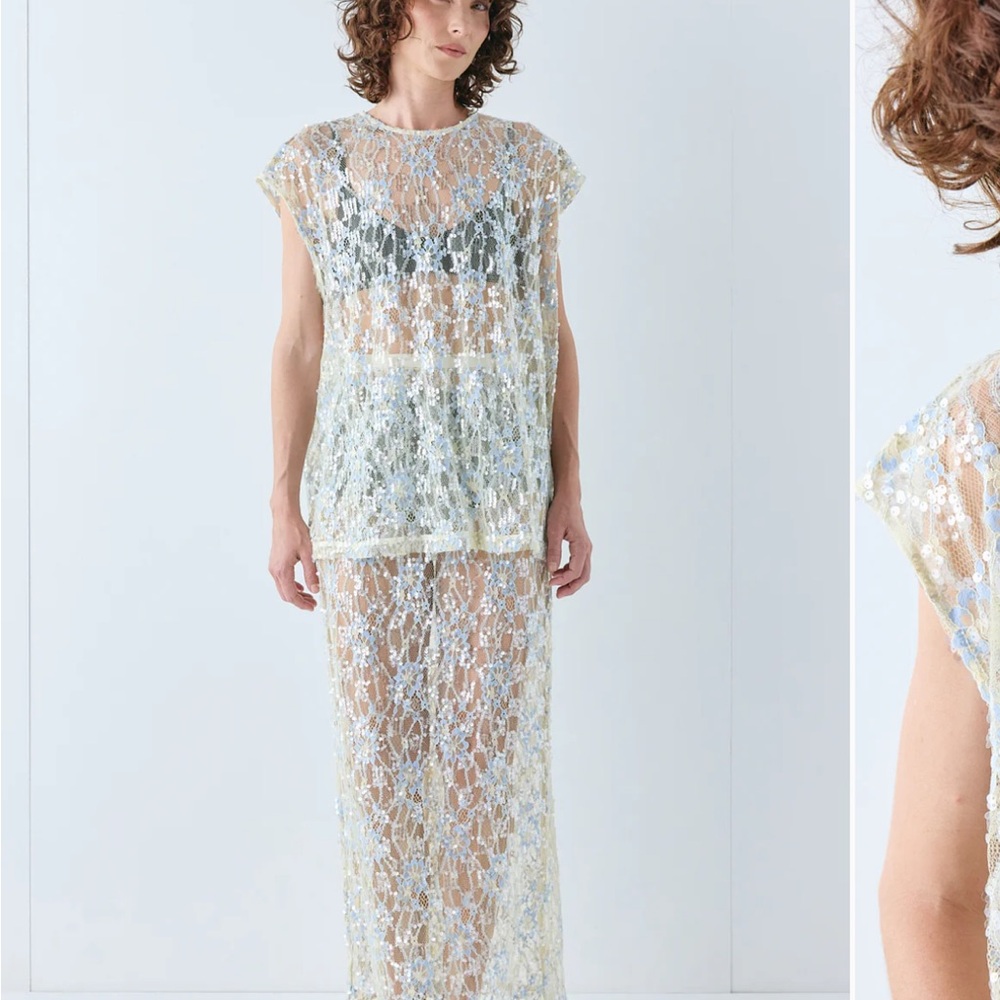 VRG GRL Devyn Sequin Top Lace - NWT - Picture 5 of 7